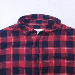 Goodfellow & Co Buffalo Check Flannel Button Up Shirt Mens Size XL Red Blue